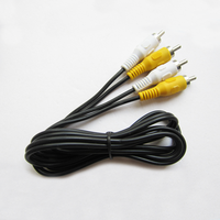 Câble plat Jack TV, 5 mètres, câble Audio-vidéo parallèle de 3 RCA à 3 RCA, câble plat de télévision