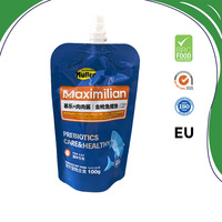 Pochette à bec verseur imprimée sur mesure, sacs d'emballage en plastique personnalisés avec logo, pochette anti-fuite pour aliments pour animaux