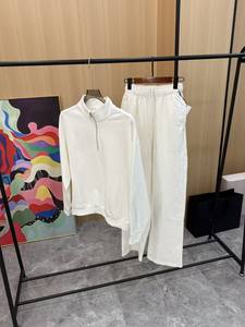 ملابس رياضية كاجوال فضفاضة للخريف من القطن المحبوك بلون سادة طقم من قطعتين للهيب هوب مريح وقابل للتنفس ODM - Product Image 2