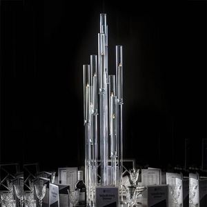 Candelabro in cristallo a grappolo alto 1m candela in cristallo Yiwu Golder 6 bracci - Product Image 6