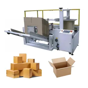 Máquina de embalaje de caja de cartón superior Sellado de cinta erectora automática Buen precio Máquina de montaje de paquetes de cartón