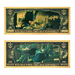 Venta Especial 2026: Colección de Billetes de <span class=keywords><strong>Batman</strong></span> con 5 Diseños, Bañados en Oro de 24K, Impresión UV a Doble Cara, Regalo de Recuerdo - Product Image 4