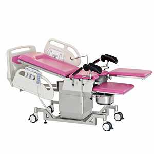 Table d'opération gynécologique et obstétricale électrique, lit d'accouchement manuel en acier pour hôpital - Product Image 4