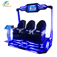 Simulateur de montagnes russes VR intérieur/extérieur pour parc d'attractions, 3 places, cinéma 9D VR, chaise de réalité virtuelle en plastique