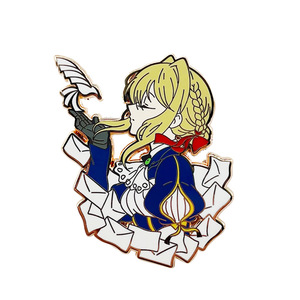 Spilla in Metallo Placcato con Bella Ragazza di Violet <span class=keywords><strong>Evergarden</strong></span>, Collezione per Fan di Anime, Carina e Kawaii - Product Image 1
