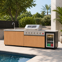 Îlot de cuisine extérieure personnalisé, durable, en acier inoxydable 304, pour patio et barbecue