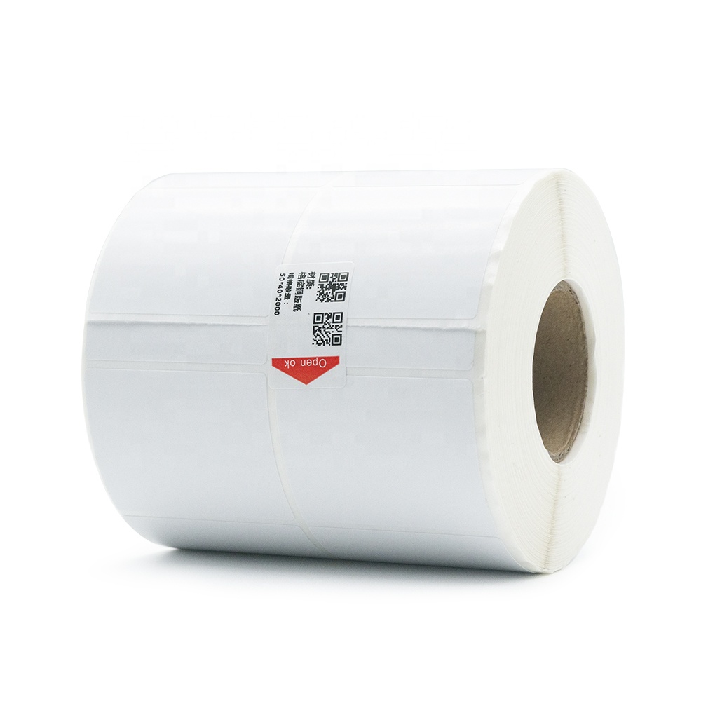 Профессиональные Заказные черные печатные изображения полуглянцевые этикетки штрих-кодов с полимерным покрытием матовая бумага стикер самоклеющийся рулон
