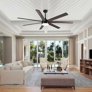 Ventilador de techo DB 72 LED Farmhouse con aspas de madera contrachapada para comedor - Product Image 5