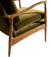 Retro-Stil Moderner Kreativer Walnuss-Massivholz-Sessel für Wohnzimmer, Schlafzimmer und Büro