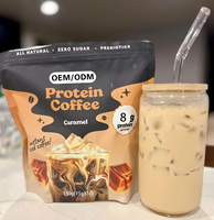 Poudre de café glacé protéiné OEM ODM à haute teneur en protéines, compatible Keto, pour l'énergie, la concentration et la santé intestinale des adultes