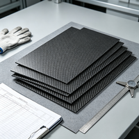 Plaques en fibre de carbone tissée noire 3K ultra-légères et haute résistance DUSHI Source Factory pour équipements industriels