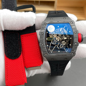 New Luxury 3501NTPT Carbon Fiber Integrated Movement Tonneau-shaped Men's Business Sports Diving <b>Mechanical</b> <b>Watch</b> 20mm Band - Product Image 1