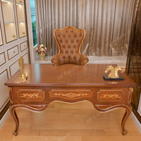 Bureau de luxe classique de style italien Mobilier de bureau en bois de luxe classique Bureau en bois de bouleau