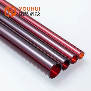 8-19mm Red Glass Ruby Quartz Lamp Tube