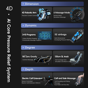 Luxus-Ganzkörper-Massagesessel 2023, beliebter 4D-Zero-Gravity-Massagesessel mit Körperscan direkt vom Hersteller - Product Image 2