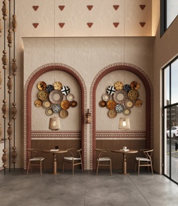 Luxury Restaurant Interior Design Custom <b>Bar</b> Counter Wooden Furniture Hotel Dining Space Solution - Product Image 2