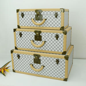 Boîte de rangement en cuir imprimé haut de gamme décoration de fenêtre de vestiaire boîte dure <span class=keywords><strong>valise</strong></span> de boîte de voyage européenne et américaine - Product Image 6