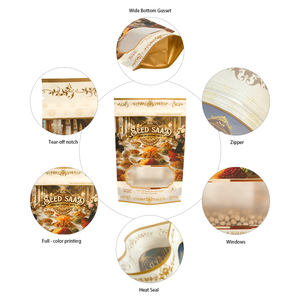 Sac à collation premium écologique avec estampage à chaud, gaufrage, feuille d'aluminium UV, fermeture éclair pour l'emballage des noix - Product Image 4