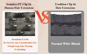 Extensiones de Cabello Humano 100% Natural, Virgen, Sin Costuras, con Clip, Envío Inmediato, Venta al Por Mayor # <span class=keywords><strong>8</strong></span> Soportes Invisibles Ajustables y Reclinables de Cobre Marrón - Product Image 6