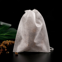 Sachets de thé biodégradables jetables de différentes tailles, 100 pièces/sachet, filtre vide, tissus non tissés, avec ficelle