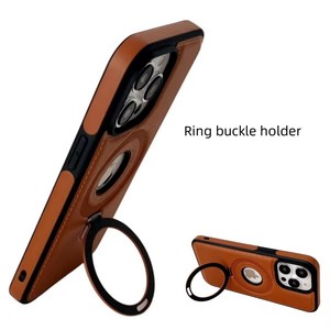 Étui de téléphone avec anneau magnétique en cuir PU pour <span class=keywords><strong>iPhone</strong></span> 15 <span class=keywords><strong>14</strong></span> 13 12 <span class=keywords><strong>Pro</strong></span> <span class=keywords><strong>Max</strong></span> 2024 nouvelle coque de téléphone avec support pour <span class=keywords><strong>iPhone</strong></span> 16 <span class=keywords><strong>Pro</strong></span> <span class=keywords><strong>Max</strong></span> - Product Image 4
