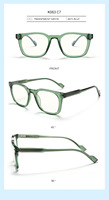 A10060 Nouvelles lunettes anti-lumière bleue élégantes GM unisexes et monture carrée punk à bordure complète pour la correction de la myopie