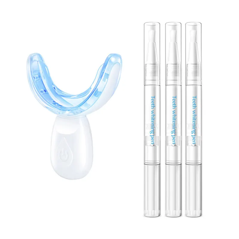 Profesyonel şarj edilebilir lüks diş beyazlatma kiti diş bakımı için kablosuz Led mavi işık ev diş beyazlatma makinesi