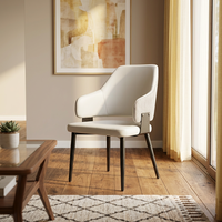 Chaise de salle à manger haut de gamme 856 - Design nordique, structure métallique avec rembourrage doux, durable et élégante, pour restaurant et hôtel