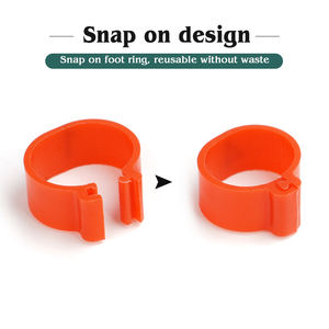 1.6/2Cm Eendendenduif Plastic Rubberen Voetring Met Nummers Kleurrijke Snap-On Gevogelte Kippenvogelbeenringen - Product Image 3