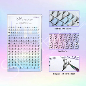 Pestañas Postizas Impresas en 3D SP EYELASH, Suministros para Extensión de Pestañas, Pestañas en Espiral, Base Estrecha, Tallo Largo, Abanicos de Volumen Preformados, Extensión de Pestañas - Product Image 5