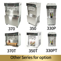 Dubbele Systeem 7 Smaken Soft Serve IJsmachine Commerciële Automatische Amerikaanse Yoghurt Acai Bowl IJsmachine Met Luchtpomp