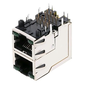 Conector Ethernet Modular sin Imán, Doble Capa, 2 Puertos, Tipo Dividido, RJ45 - Product Image 1