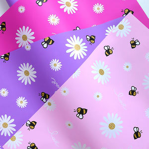 Papel de Regalo con Diseño de Abeja y Girasol para Ramos, Envoltura de Regalos para Días Festivos, Suministros de Floristería Impermeables - Product Image 4