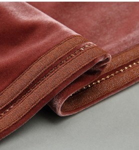 High Quality Office <strong>Lady</strong> <strong>Velvet</strong> Mid <strong>Trousers</strong> Solid Color Elastic Anti-Pilling Anti-Wrinkle Professional Wear 11%Spandex - Product Image 4