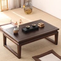 Table à thé Tatami en bois d'orme massif, table d'appoint pour baie vitrée, style japonais minimaliste, table basse pour la maison, table Kang, nouvelle table basse