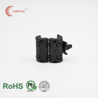 Filtro EMI de ferrita dividida SCRC 90D con núcleo de abrazadera a presión para cable de alimentación de pequeños electrodomésticos, diámetro interior de 9 mm