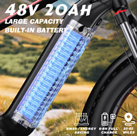 Vélo électrique tout-terrain F26 (stock US/UE) avec batterie lithium 48V 20Ah, double moteur brushless, pneus larges, 960Wh