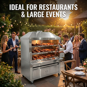 <span class=keywords><strong>Asador</strong></span> Brasileño Grande de Acero Inoxidable, Parrilla de Carbón para Restaurante y Eventos al Aire Libre - Product Image 5