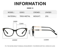 Lunettes photochromiques anti-lumière bleue MK83001, lunettes de jeu œil de chat bloquant la lumière bleue, lunettes optiques classiques en métal pour femmes