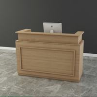 Petit bureau de réception en bois de 80cm bon marché Comptoir de réception Design de réception avec mur arrière