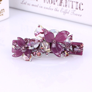 <span class=keywords><strong>RARA</strong></span> – Barrette à cheveux en cristal, accessoires de mode, fleurs coréennes, barrettes élégantes, en acétate, 8.0cm, Offre Spéciale - Product Image 4