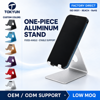 Support de téléphone ergonomique en alliage d'aluminium, réglable, pliable, stable, pour bureau, OEM, marque privée, vente en gros