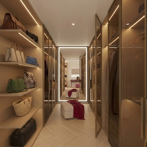 VIQ Minimalist Customized Walk-in <b>Wardrobe</b> Closet for efficient organization of clothing, handbags, and accessories - Product Image 2