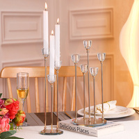 Vente directe d'usine, tables à bougies modernes pour le salon, art en fer, décorations romantiques pour dîner aux chandelles