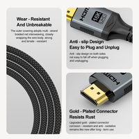 LinkJun personnalisé A452-1 16K HDMI 2.2 Câble Ultra HD UHD 96Gbps 60Hz Câble HDMI Compatible pour HDTV PC