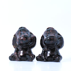 Gran Oferta: Gran Oso <span class=keywords><strong>Eeyore</strong></span> Tallado a Mano en Granate Natural Verney para Decoración de Artesanías de Cristal - Product Image 2