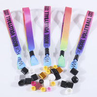 Pulsera de Tela Personalizada con Cierre de Plástico Ajustable e Impresión de Logotipo