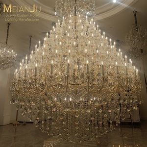 Lámpara <span class=keywords><strong>de</strong></span> Araña <span class=keywords><strong>de</strong></span> Cristal <span class=keywords><strong>de</strong></span> Lujo María Teresa, Gran Lámpara Colgante <span class=keywords><strong>de</strong></span> Cristal K9 <span class=keywords><strong>para</strong></span> Vestíbulo <span class=keywords><strong>de</strong></span> Hotel o Villa, Accesorio Personalizable <span class=keywords><strong>para</strong></span> Techos Altos - Product Image 1