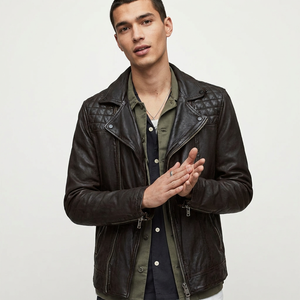 Chaquetas de cuero para hombre con capucha, estilo bomber informal, abrigo moderno para motocicleta, chaqueta de cuero genuino a la moda para hombre - Product Image 3