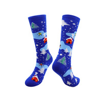 Chaussettes de ski pour enfants de haute qualité Taille XS/S Chaussettes de sports de plein air d'hiver chaudes pour enfants avec des éléments de Noël Chaussettes de haute qualité
